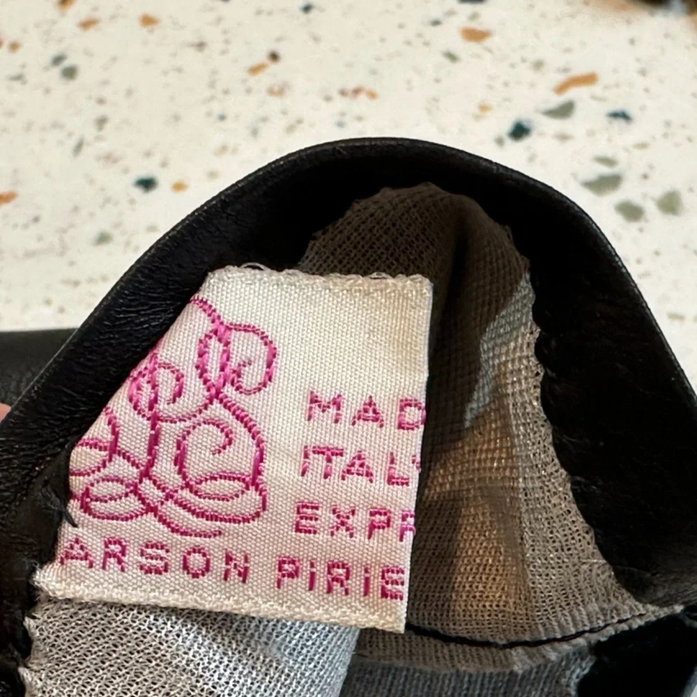Vintage Carson Pirie Scott & Co. Italian Black Leather Gloves Size 7‎